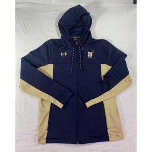 Navy Midshipman Under Armour Hooded Full Zip Jacket Size Medium